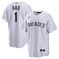 Colorado Rockies #1 Dad Home Replica Jersey - White