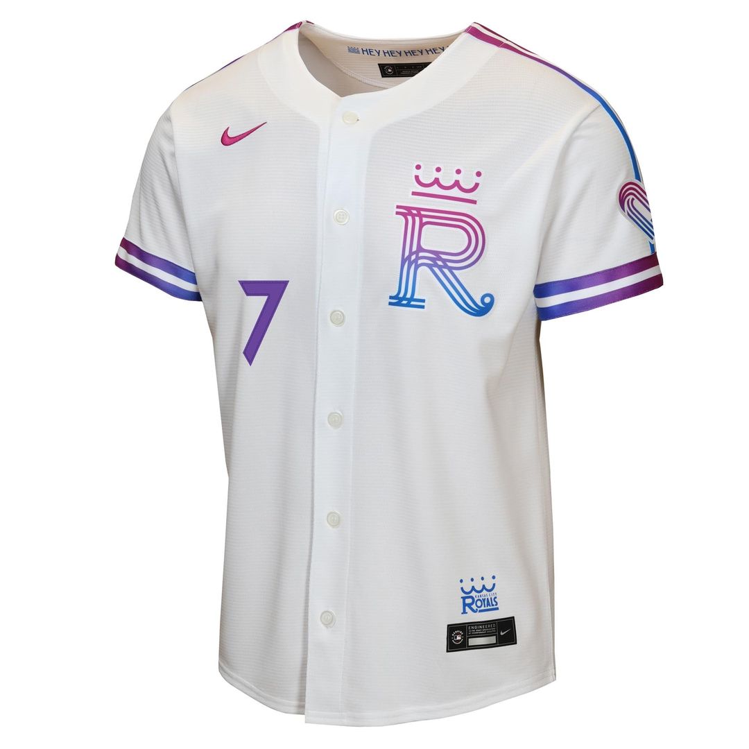 Bobby Witt Jr. Kansas City Royals Youth 2026 City Connect Stadium Jersey - White