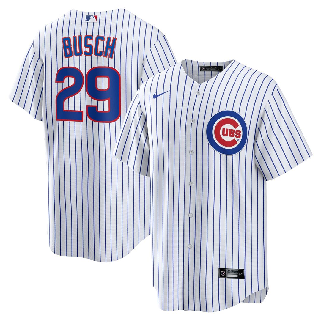 Michael Busch Chicago Cubs Home Replica Jersey - White