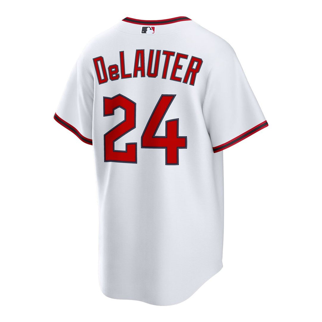 Chase DeLauter Cleveland Guardians Home Replica Jersey - White