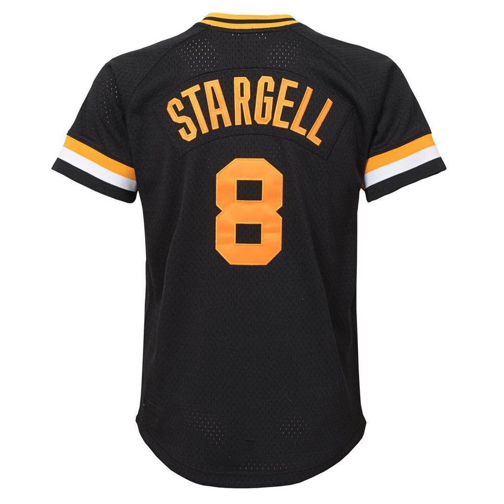 Willie Stargell Pittsburgh Pirates Youth Cooperstown Collection Mesh Batting Practice Jersey - Black