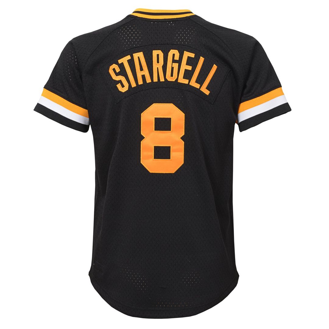 Willie Stargell Pittsburgh Pirates Youth Cooperstown Collection Mesh Batting Practice Jersey - Black