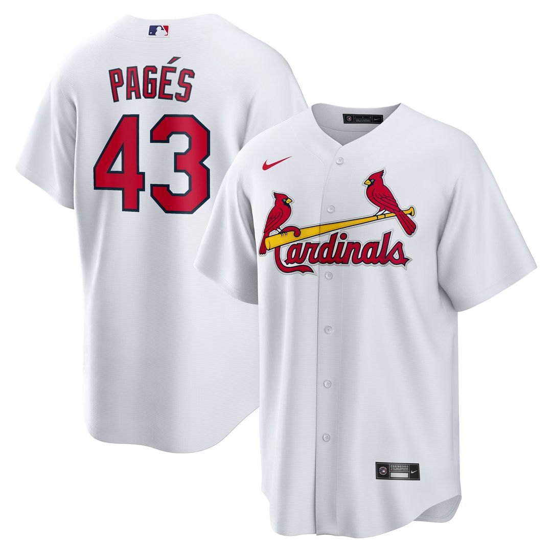 Pedro Pagés St. Louis Cardinals Home Replica Jersey - White
