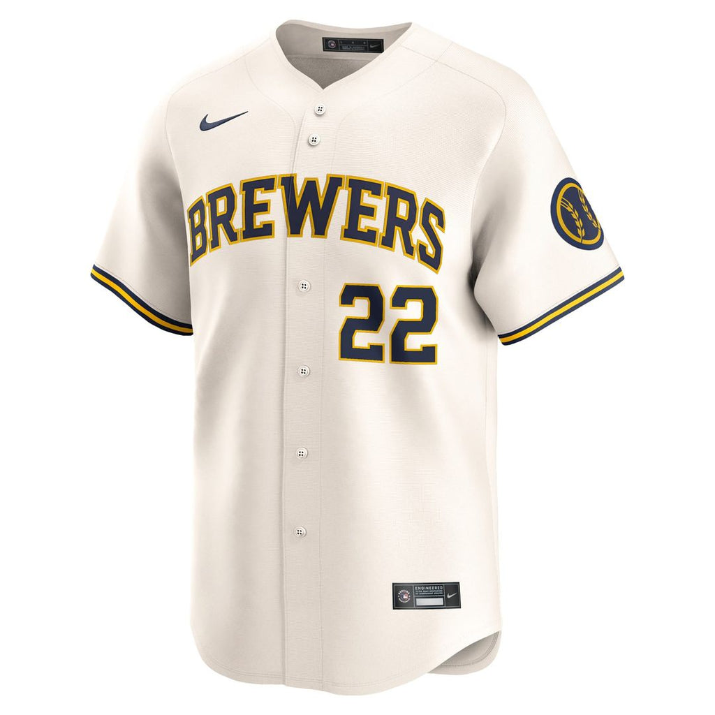 Christian Yelich Milwaukee Brewers Home Limited Player Jersey - Cream