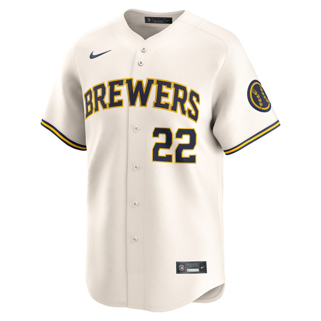 Christian Yelich Milwaukee Brewers Home Limited Player Jersey - Cream