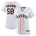 Hunter Brown Houston Astros Women's Home Replica Jersey - White