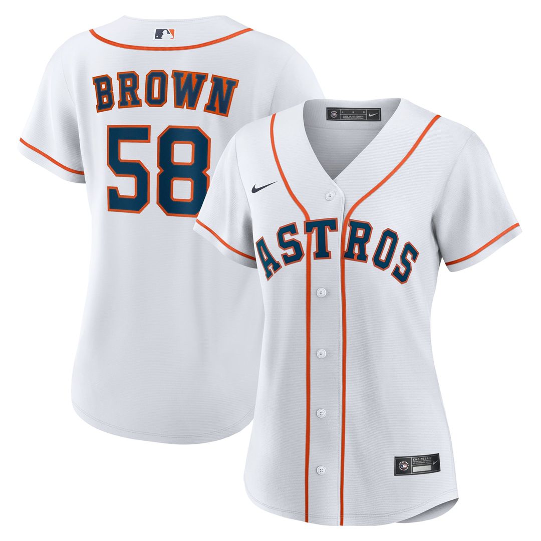 Hunter Brown Houston Astros Women's Home Replica Jersey - White