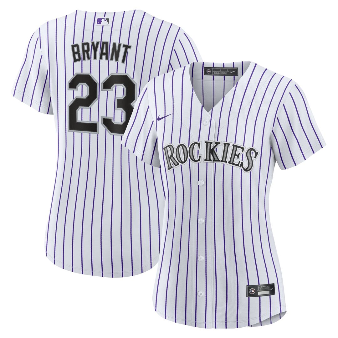 Kris Bryant Colorado Rockies Women's Replica Player Jersey - White/Purple