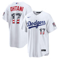 Fourth of July Los Angeles Dodgers Shohei Ohtani White USA 250 Stadium Jersey