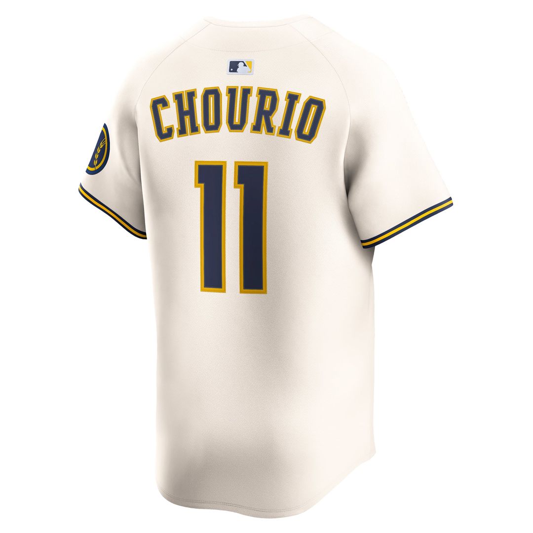 Jackson Chourio Milwaukee Brewers Home Limited Jersey - Cream