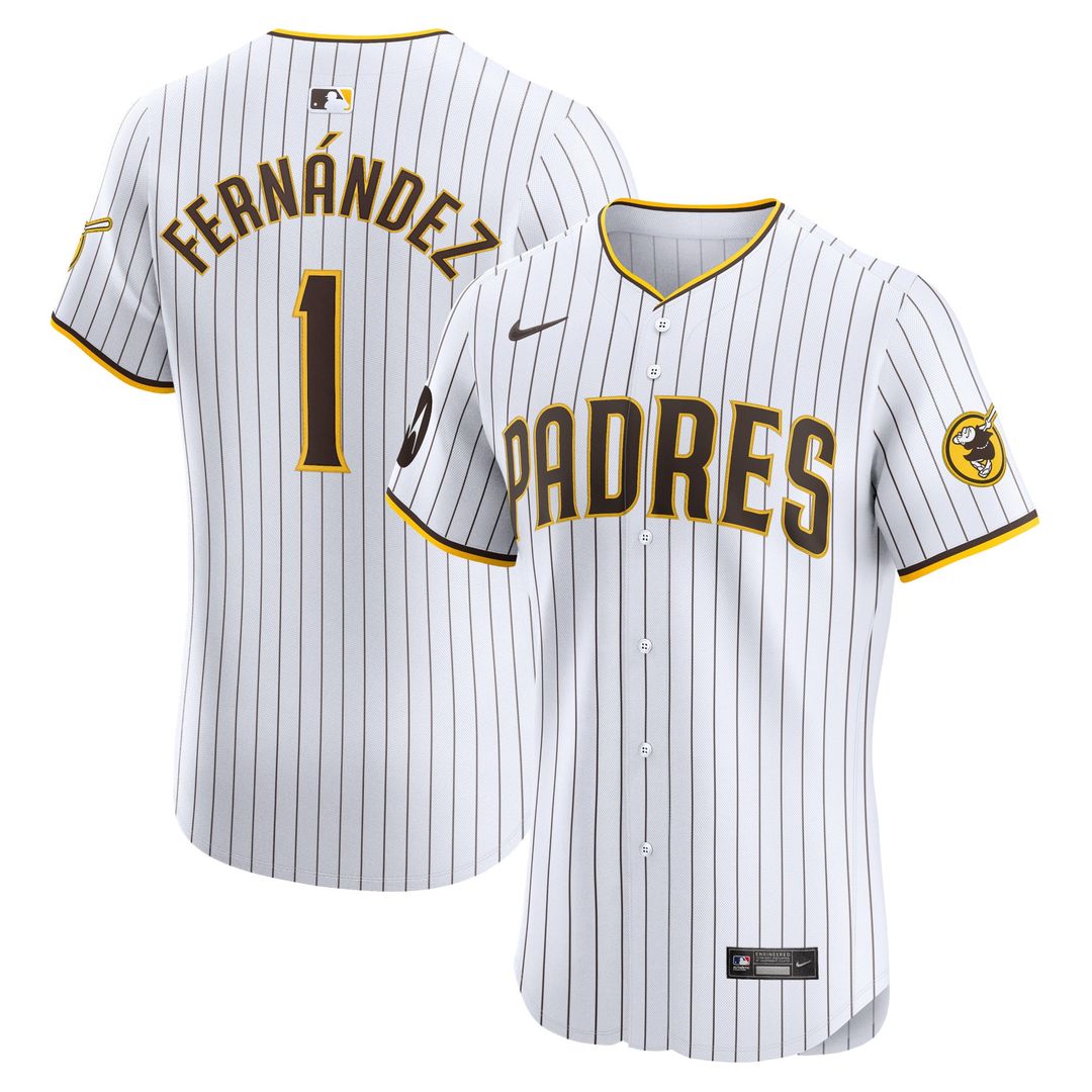Tony Fernández San Diego Padres Home Elite Sponsor Patch Player Jersey - White
