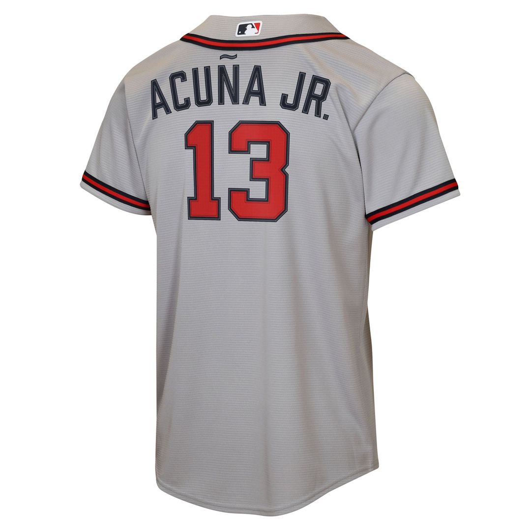 Ronald Acuña Jr. Atlanta Braves Youth Road Replica Jersey - Gray