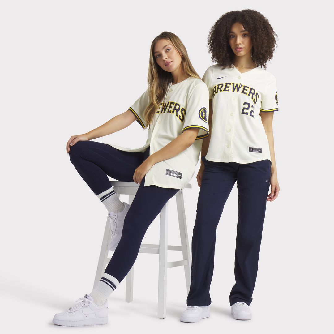 Christian Yelich Milwaukee Brewers Women's Home Limited Player Jersey - Cream