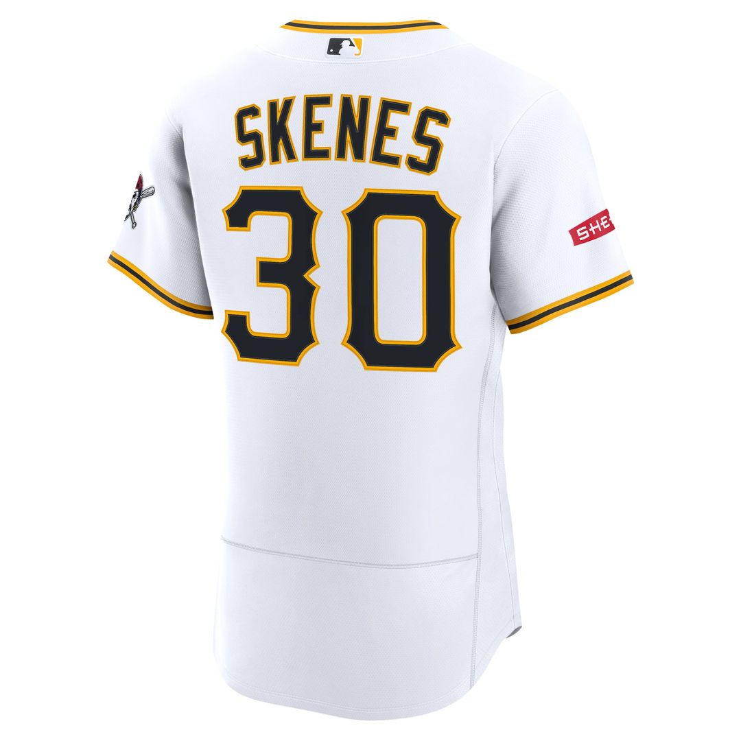 Paul Skenes Pittsburgh Pirates Home Authentic Sponsor Patch Jersey - White