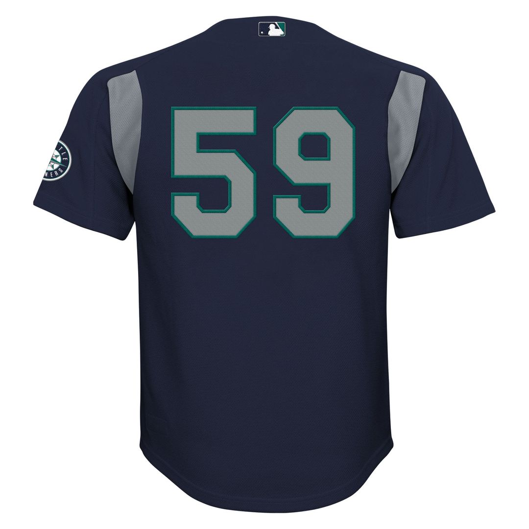 Felix Hernandez Seattle Mariners Youth Mesh Batting Practice Jersey - Navy