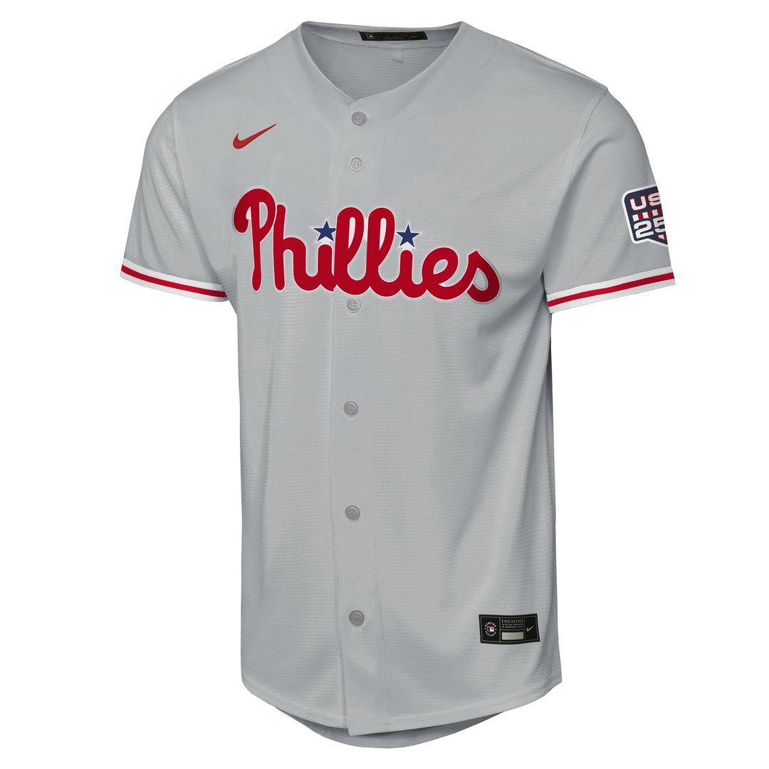 Bryce Harper Philadelphia Phillies Youth USA 250 Fourth of July Road Replica Jersey - Gray