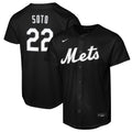 Juan Soto New York Mets Youth Replica Fashion Jersey - Black