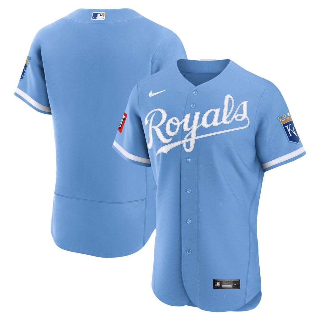 Kansas City Royals Alternate Sponsor Patch Authentic Jersey - Light Blue