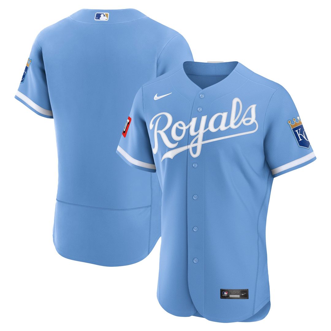 Kansas City Royals Alternate Sponsor Patch Authentic Jersey - Light Blue
