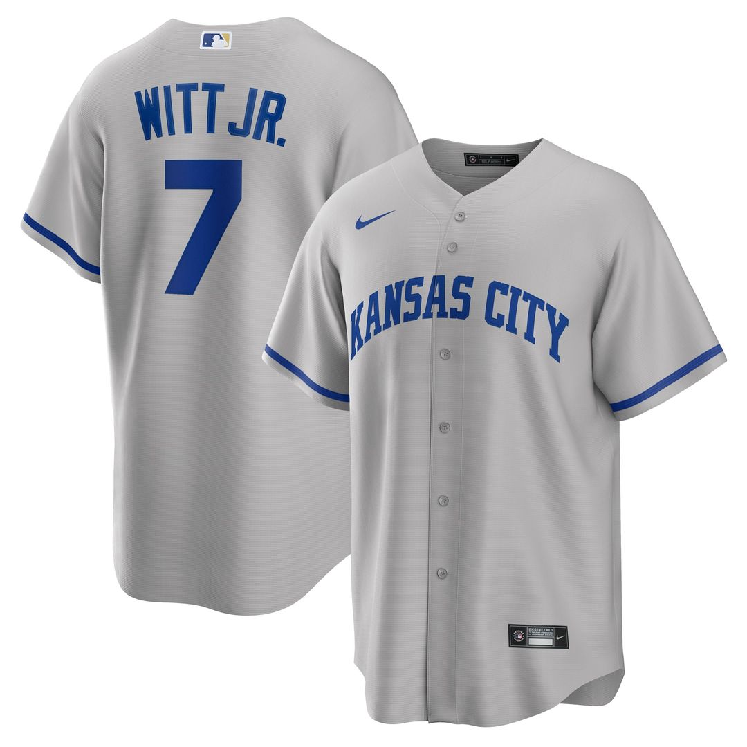 Bobby Witt Jr. Kansas City Royals Road Replica Jersey - Gray