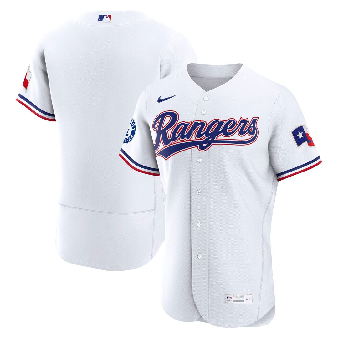 Texas Rangers Alternate Sponsor Patch Authentic Jersey - Light Blue