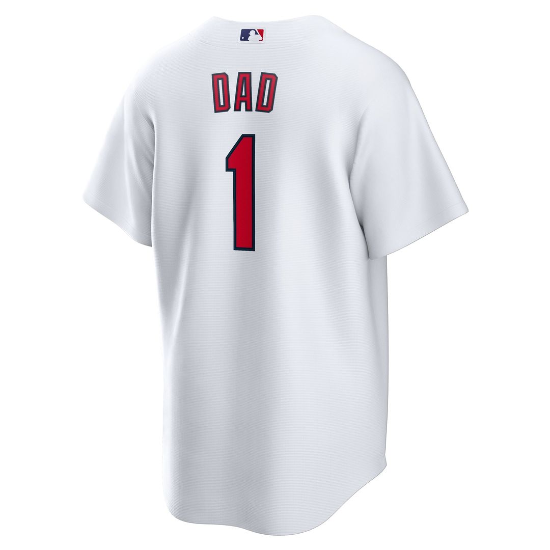 St. Louis Cardinals #1 Dad Home Replica Jersey - White