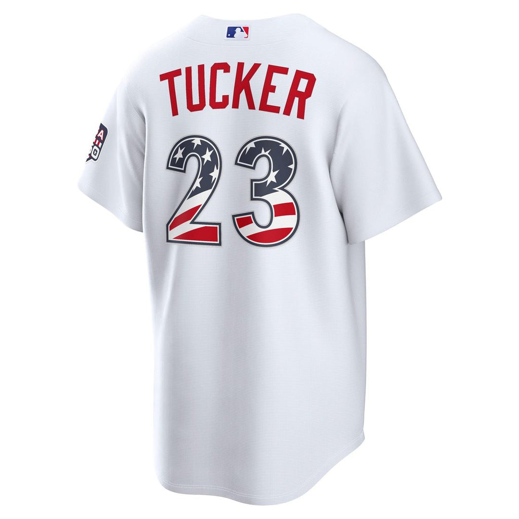 Fourth of July Los Angeles Dodgers Kyle Tucker White USA 250 Stadium Jersey