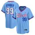 Spencer Strider Atlanta Braves 2026 City Connect Stadium Jersey - Powder Blue