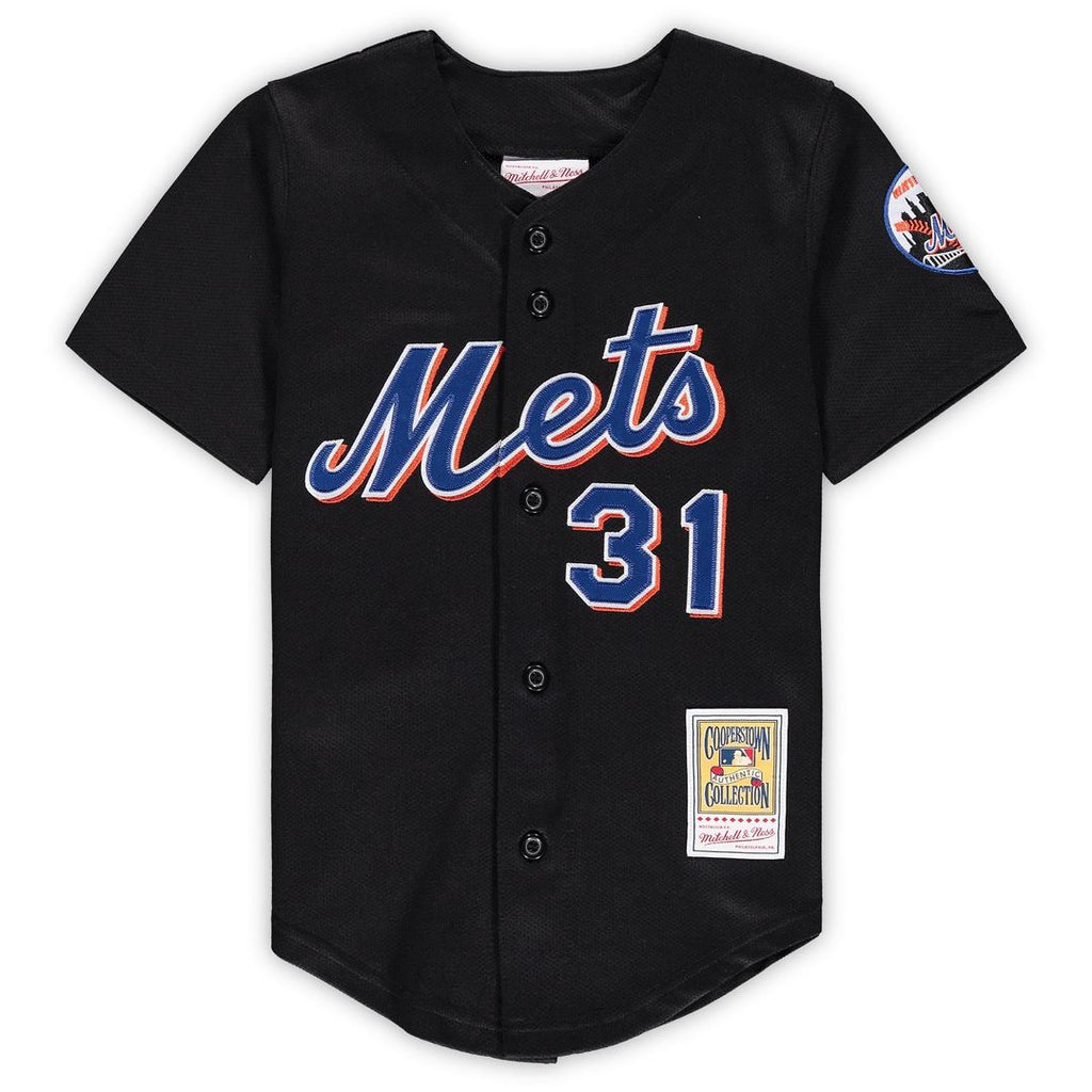 Mike Piazza New York Mets Preschool & Toddler Cooperstown Collection Mesh Jersey - Black