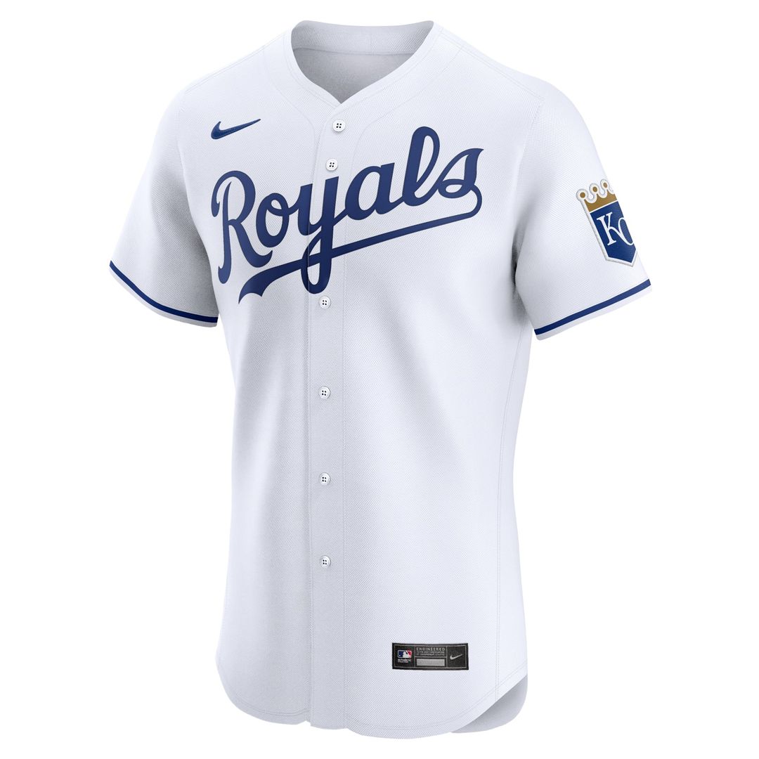 Kansas City Royals Road Vapor Premier Elite Patch Jersey - Gray