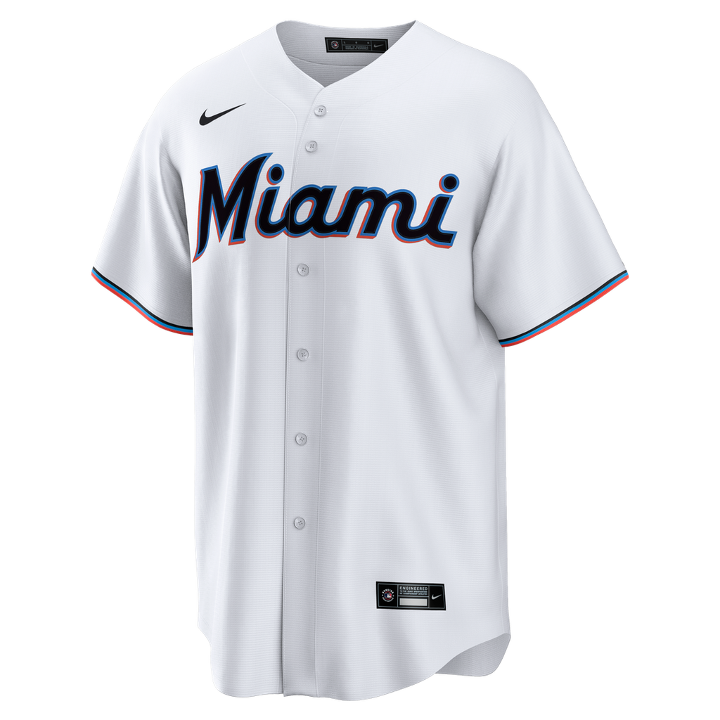 Miami Marlins Home Big & Tall Replica Jersey - White