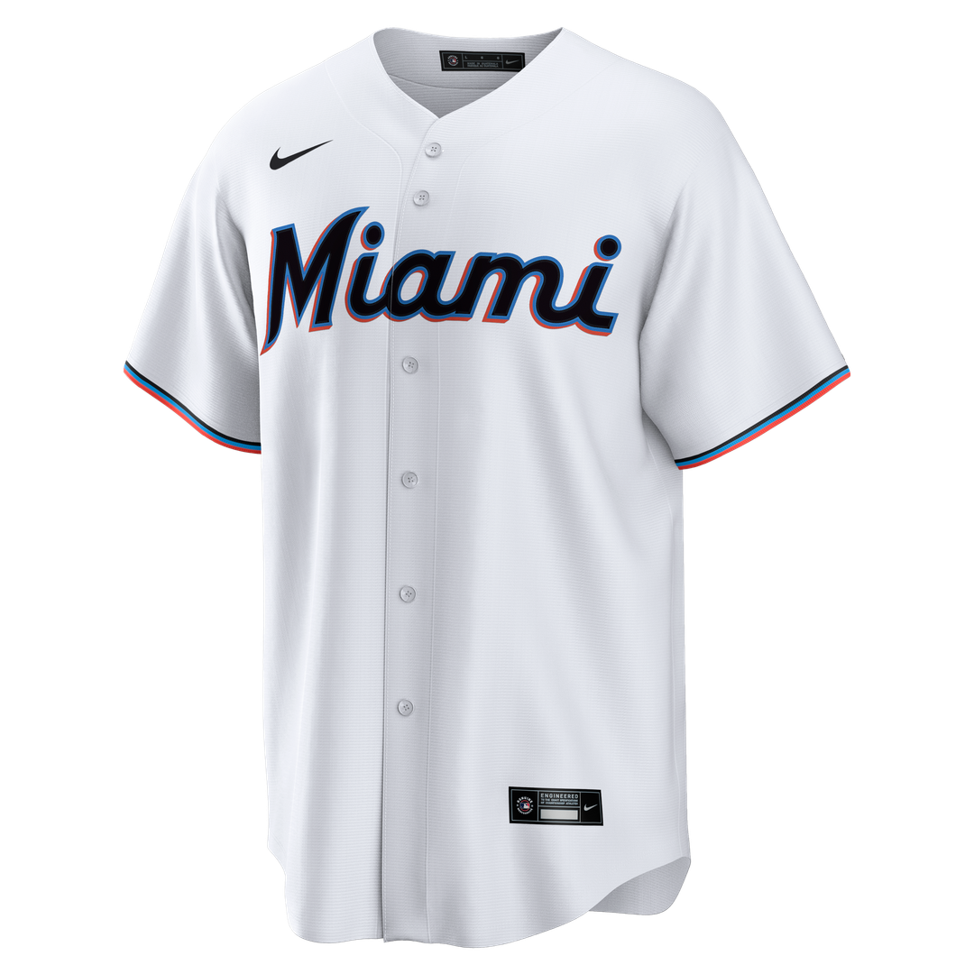 Miami Marlins Home Big & Tall Replica Jersey - White