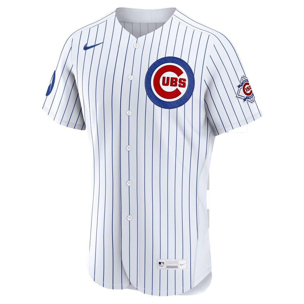 Chicago Cubs Home Sponsor Patch Authentic Jersey - White