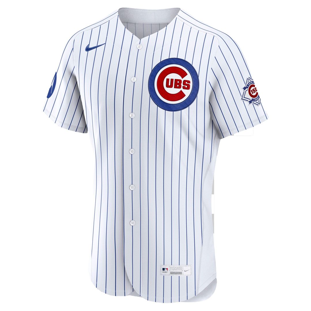 Chicago Cubs Home Sponsor Patch Authentic Jersey - White