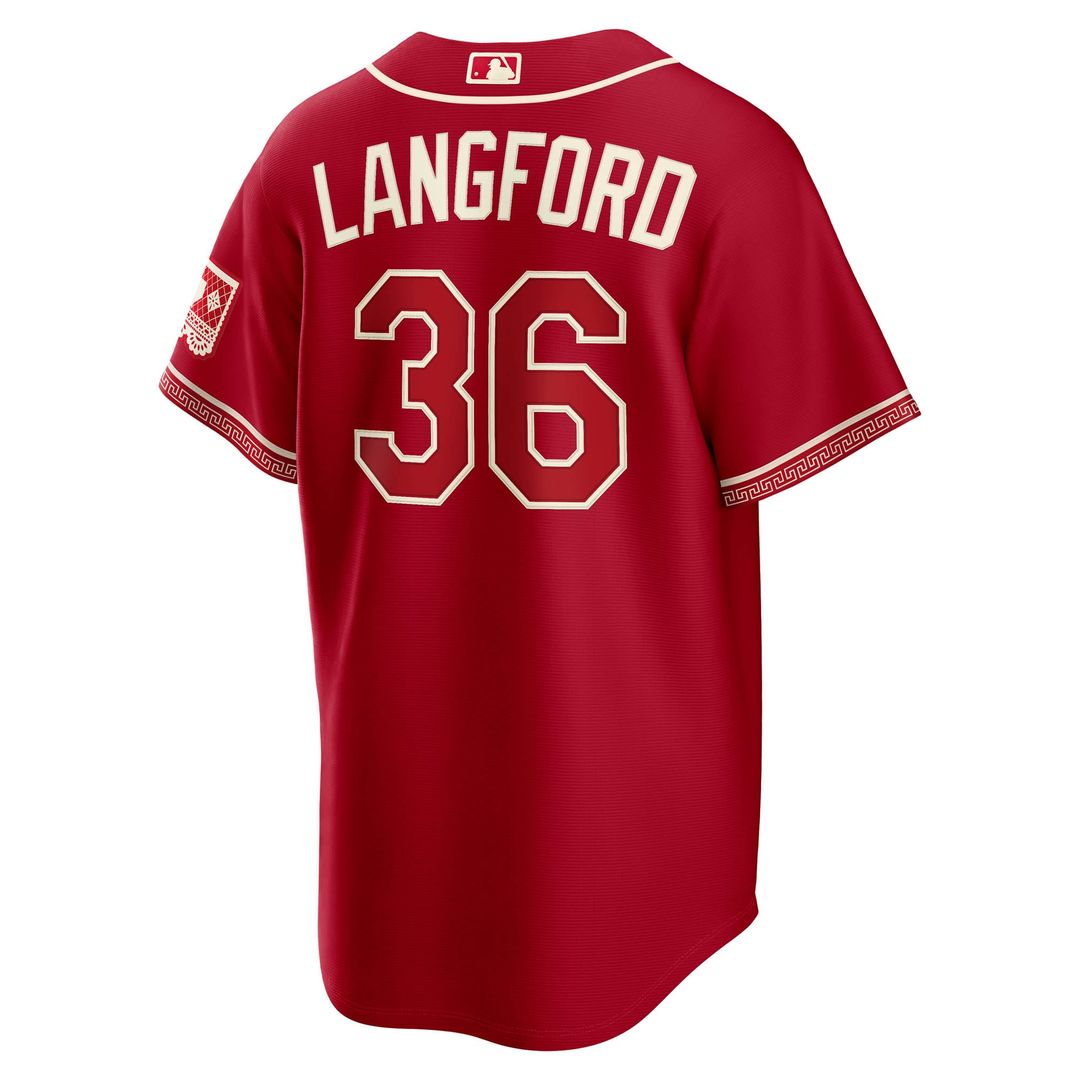 Wyatt Langford Texas Rangers 2026 City Connect Stadium Jersey - Red