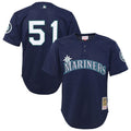 Ichiro Suzuki Seattle Mariners Youth Cooperstown Collection Mesh Batting Practice Jersey - Navy
