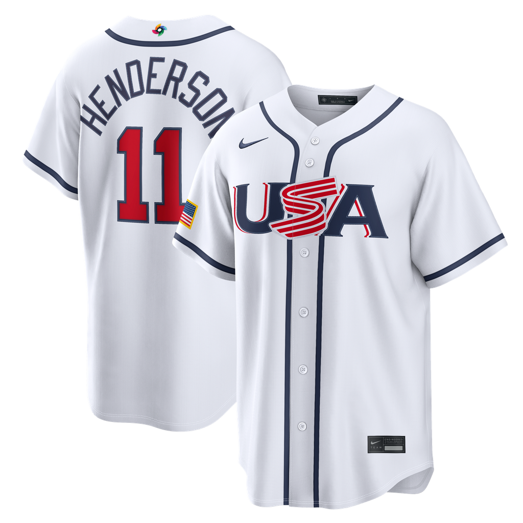 Gunnar Henderson USA Baseball 2026 World Baseball Classic Home Stadium Jersey - White