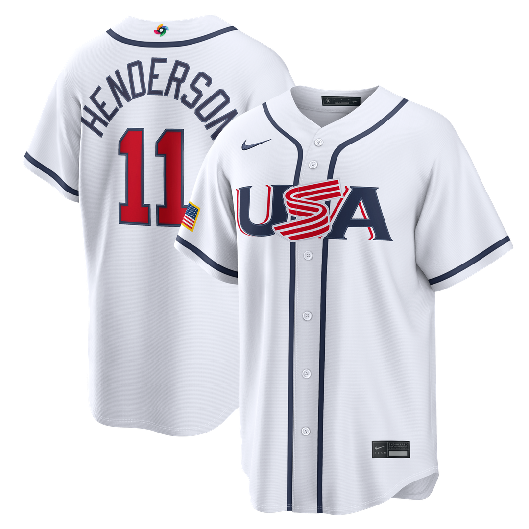 Gunnar Henderson USA Baseball 2026 World Baseball Classic Home Stadium Jersey - White