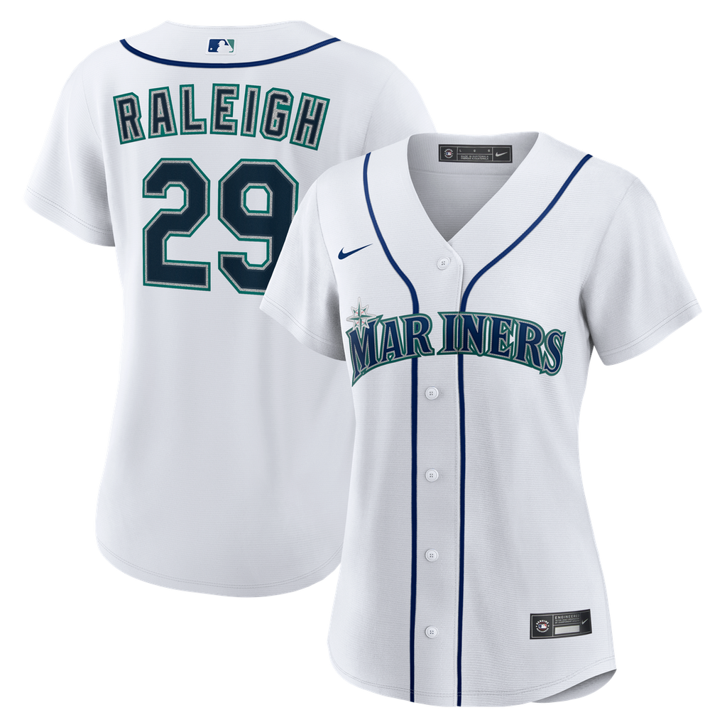Cal Raleigh Seattle Mariners Women's Home Replica Jersey - White