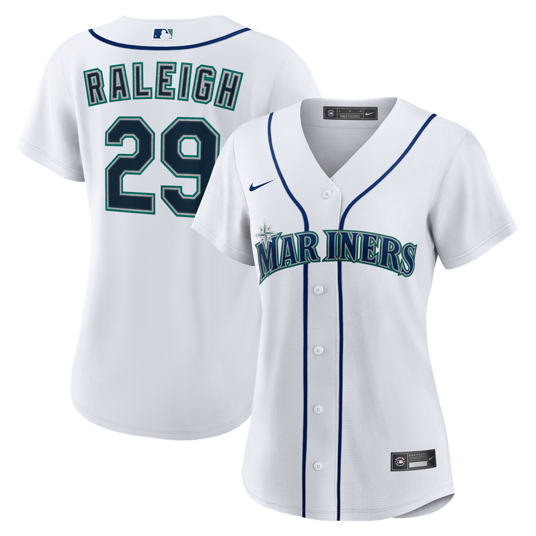 Cal Raleigh Seattle Mariners Women's Home Replica Jersey - White