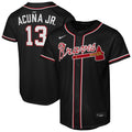Ronald Acuña Jr. Atlanta Braves Youth Fashion Replica Player Jersey - Black