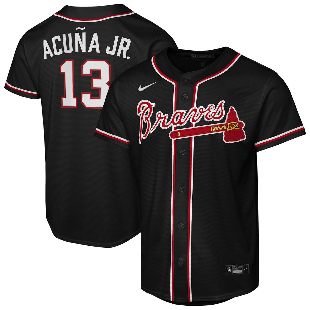 Ronald Acuña Jr. Atlanta Braves Youth Fashion Replica Player Jersey - Black