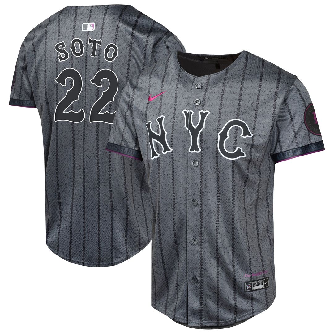 Juan Soto New York Mets Youth City Connect Limited Jersey - Gray