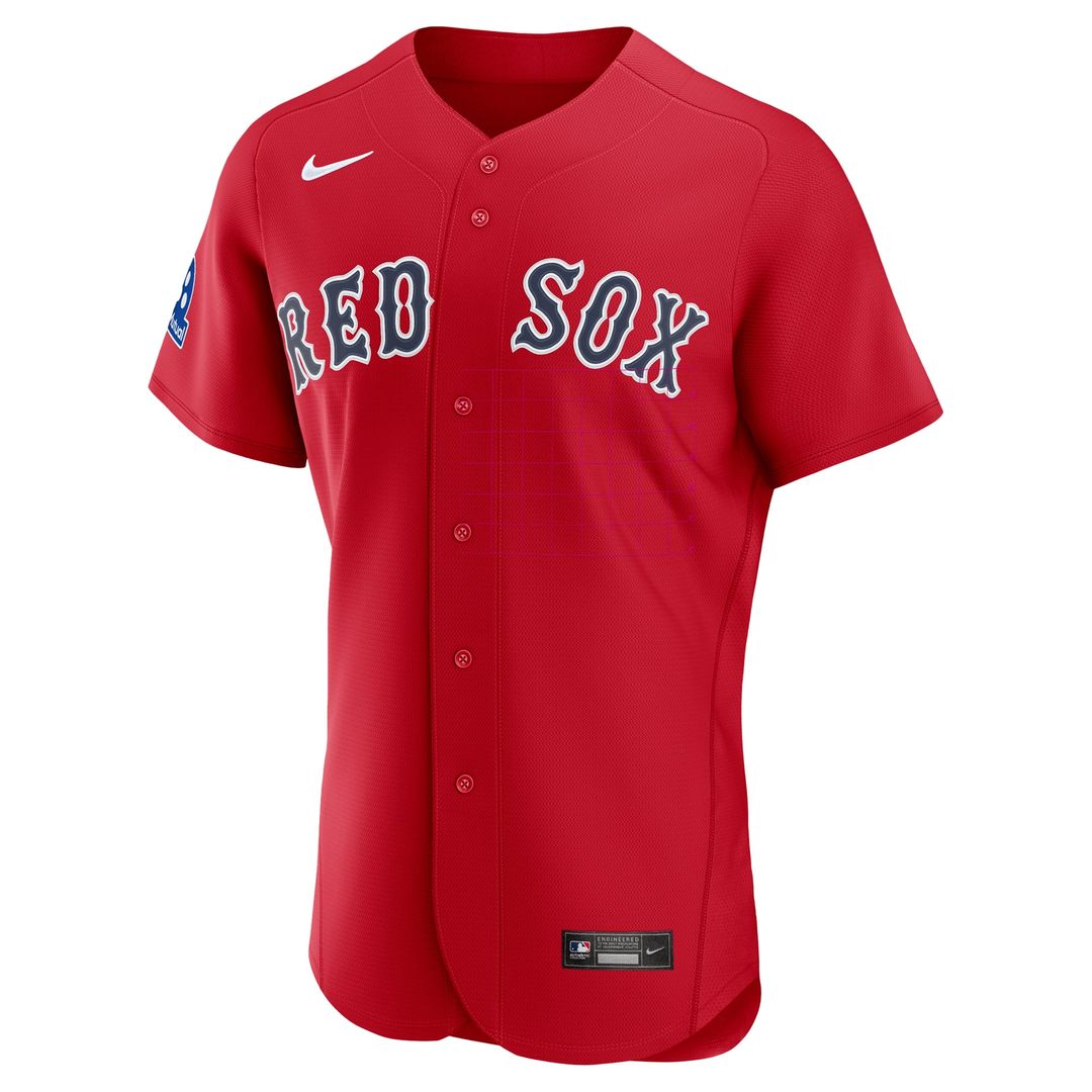 Boston Red Sox Alternate Sponsor Patch Authentic Jersey - Red
