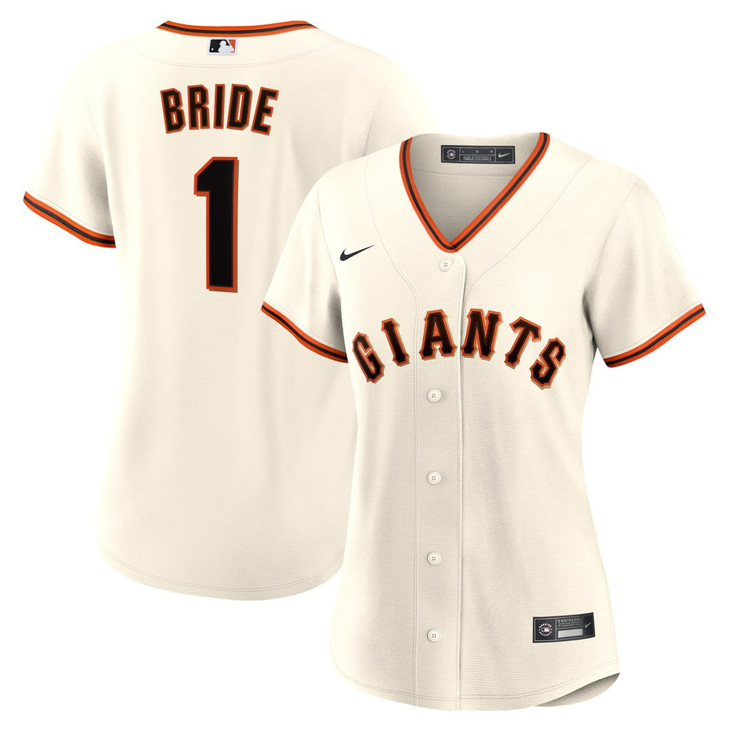 San Francisco Giants Women's #1 Bride Home Replica Jersey - White