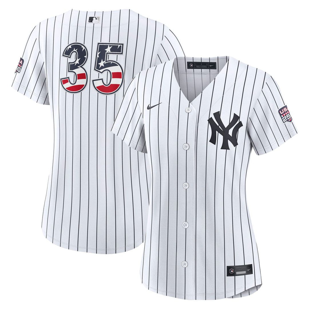 Fourth of July Women's New York Yankees Cody Bellinger White USA 250 Stadium Jersey