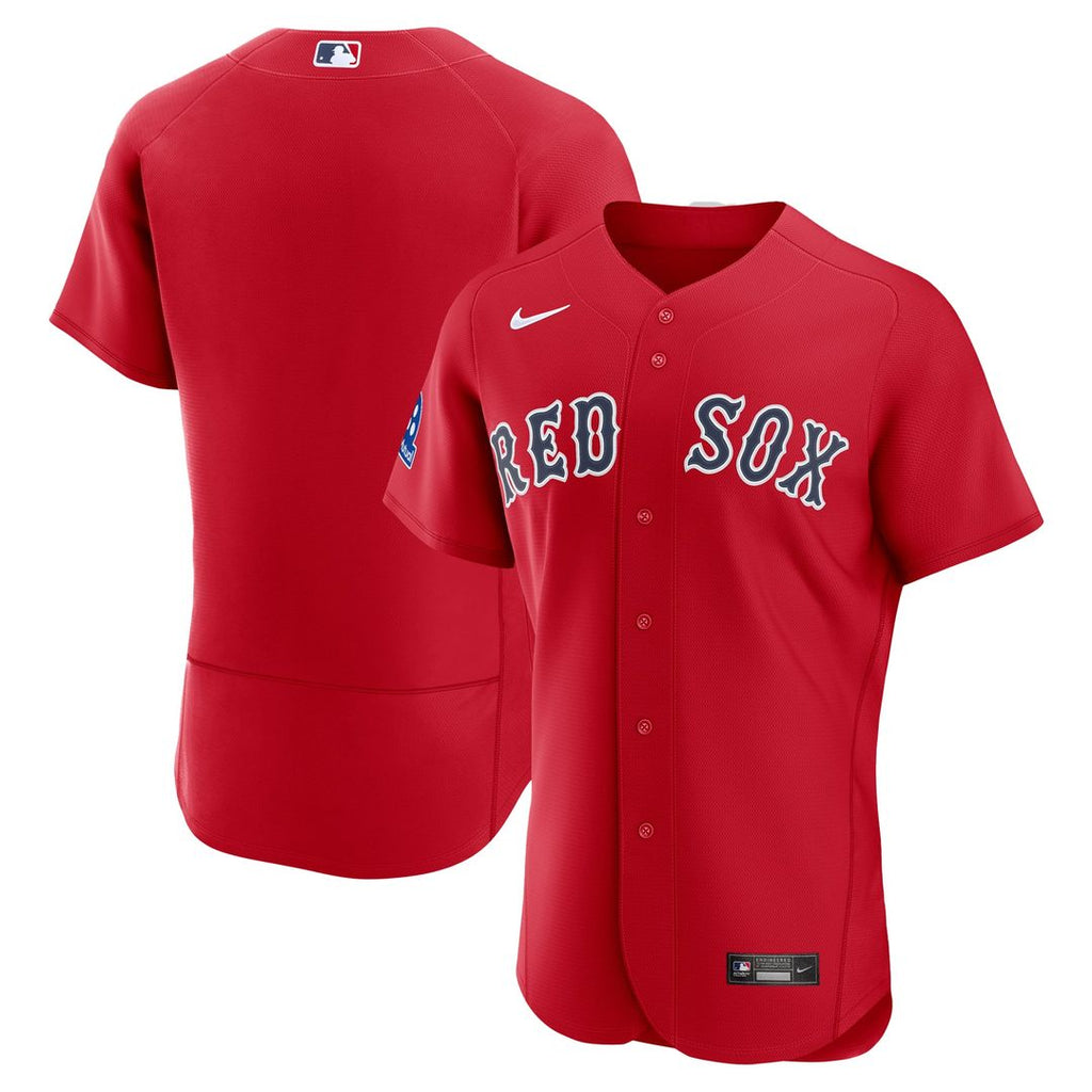 Boston Red Sox Alternate Sponsor Patch Authentic Jersey - Red