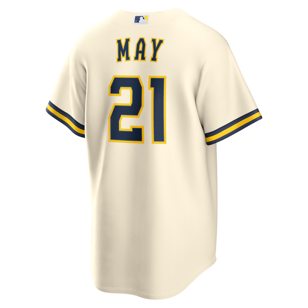 Dustin May Milwaukee Brewers Home Replica Jersey - Cream