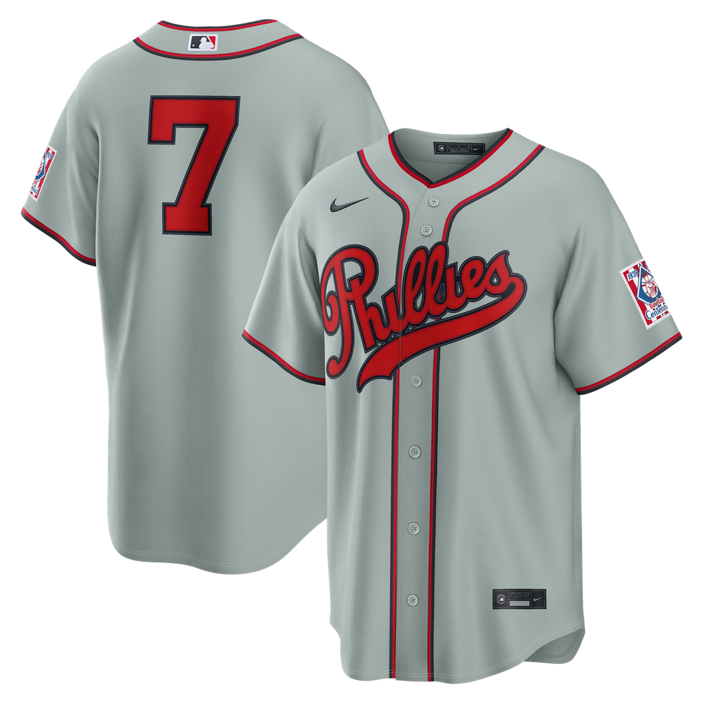 Trea Turner Philadelphia Phillies 2026 Field of Dreams Stadium Jersey - Gray