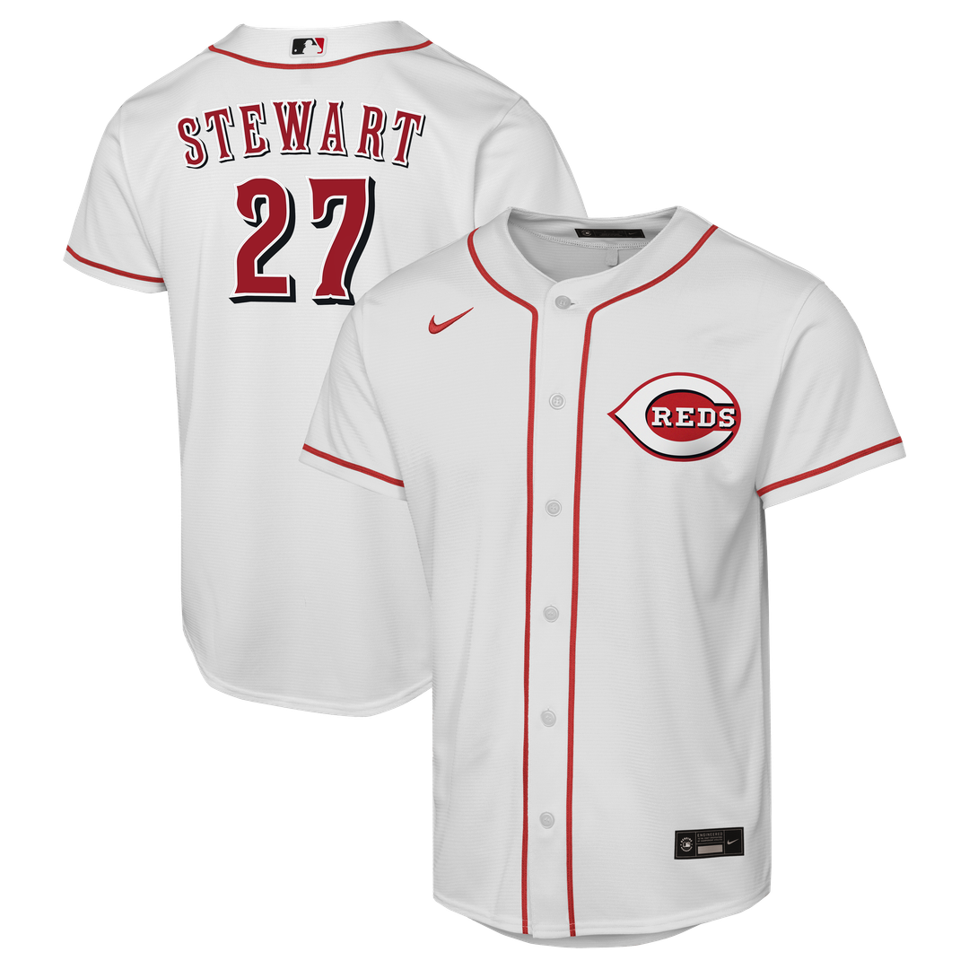 Sal Stewart Cincinnati Reds Youth Home Replica Player Jersey - White